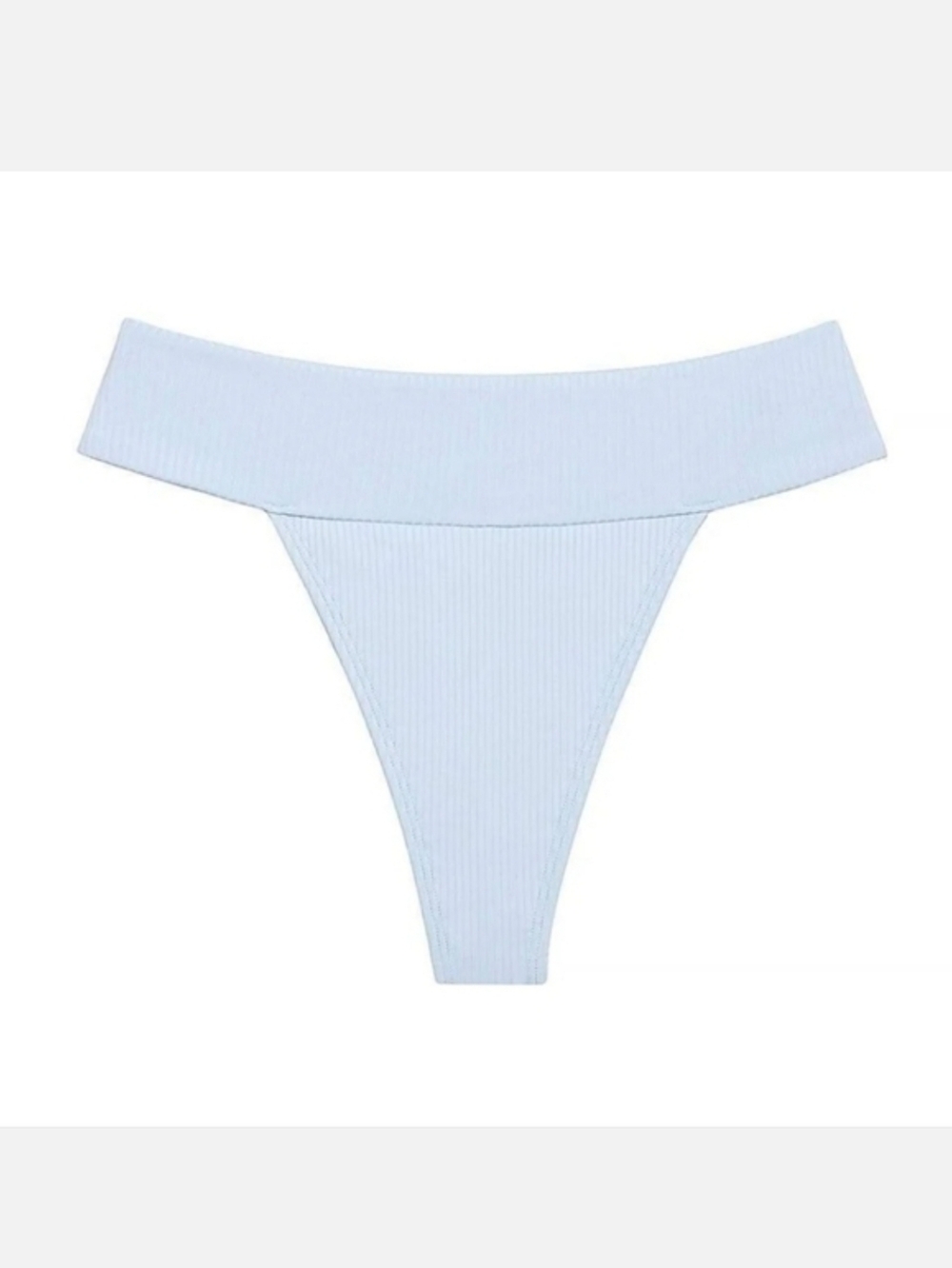 Montce Pale Blue Ribbed Underwire Bikini Set - Picture 3 of 8